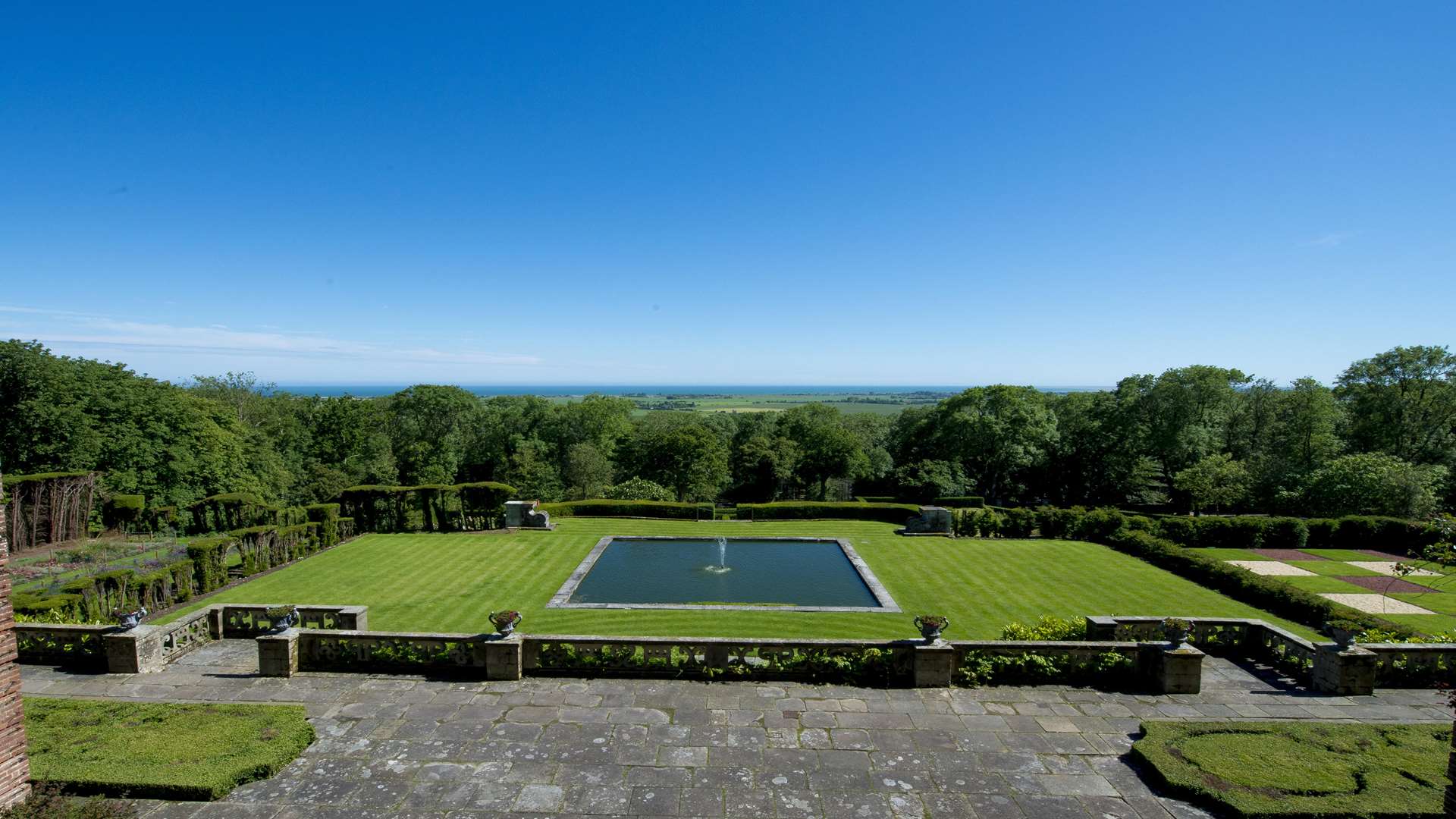 The view from Port Lympne Mansion Hotel