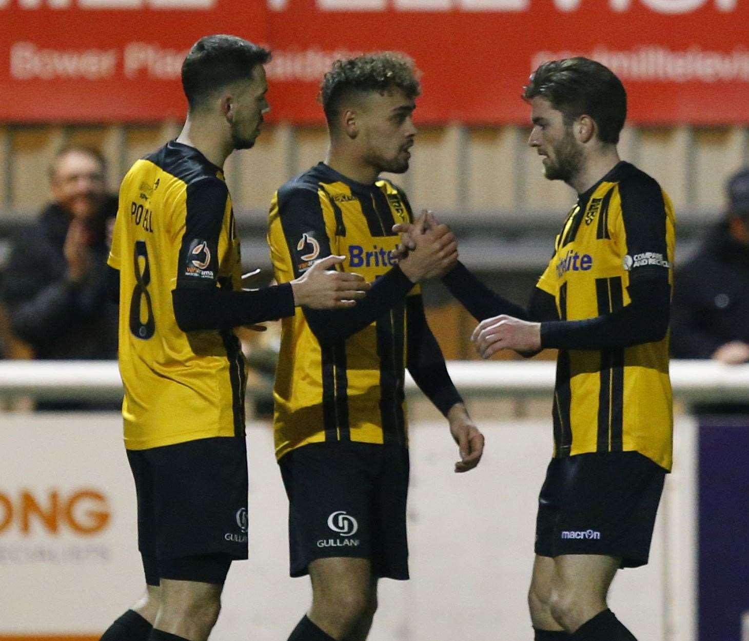 Michael Phillips celebrates his goal in the FA Trophy replay against Salford Picture: Andy Jones