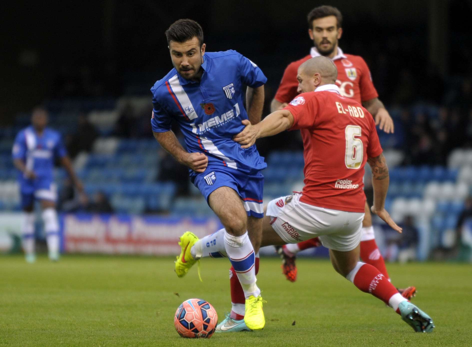 Michael Doughty in action against Bristol City Picture: Barry Goodwin