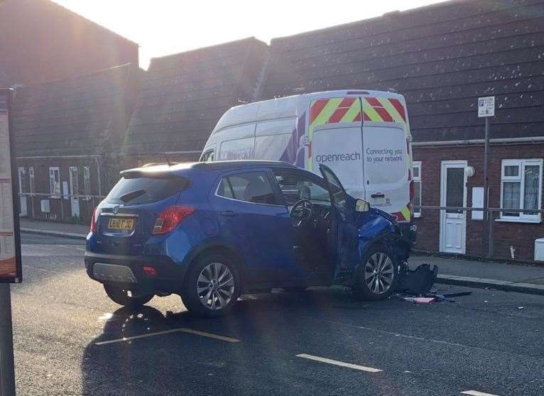 The collision has blocked Maison Dieu Road in Dover