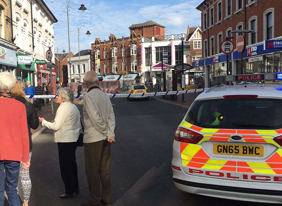 Police at the scene. Picture: Georga Browne