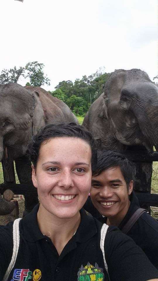 Zoe and her Cambodian "brother" Nana