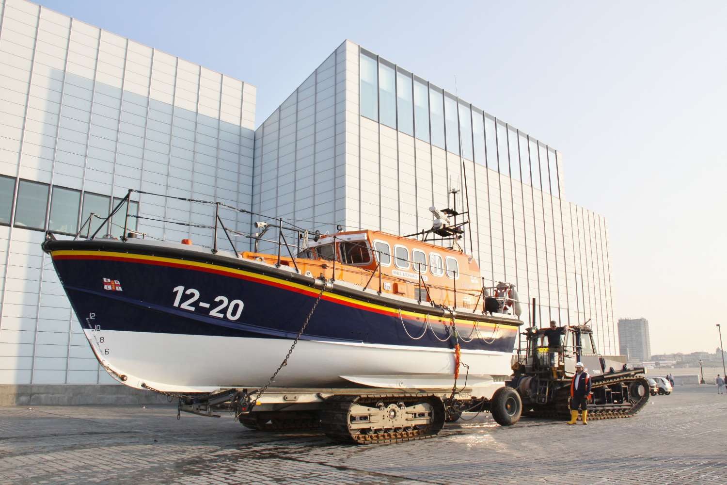 Parked cars blocked the lifeboats route to the sea