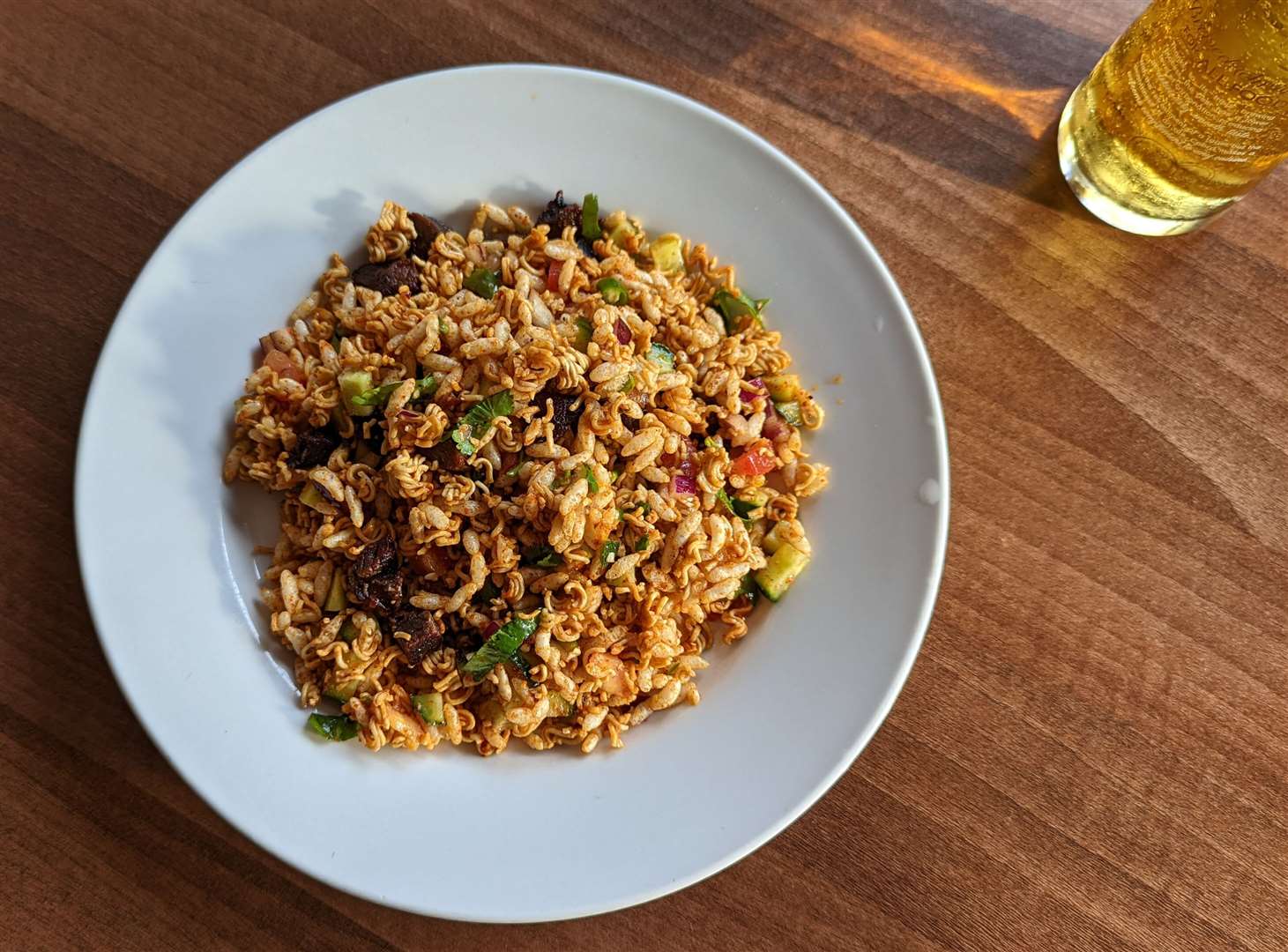 Chatpate is a Nepalese dish of puffed rice and dried noodles