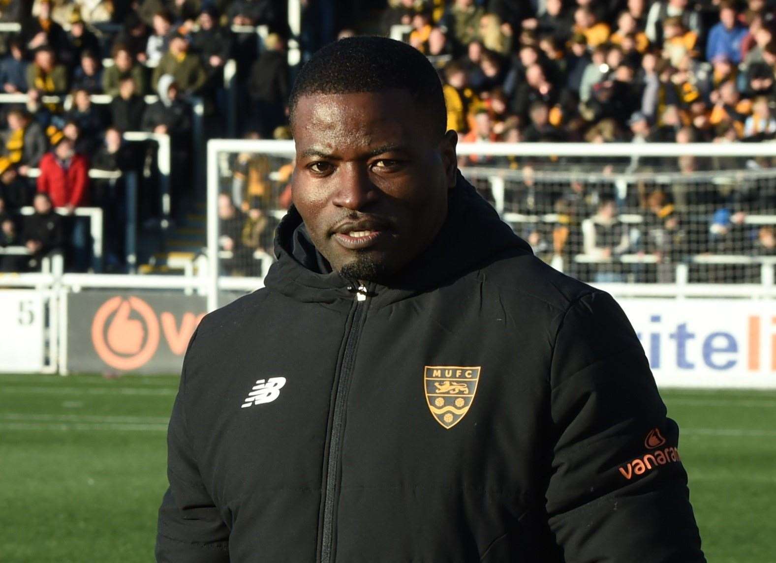 Maidstone United manager George Elokobi. Picture: Steve Terrell