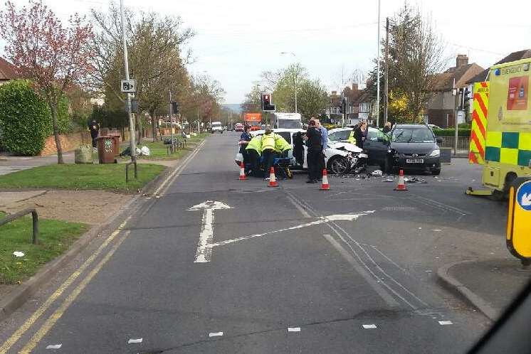 Paramedics are at the scene. Picture Mitch Rogers.