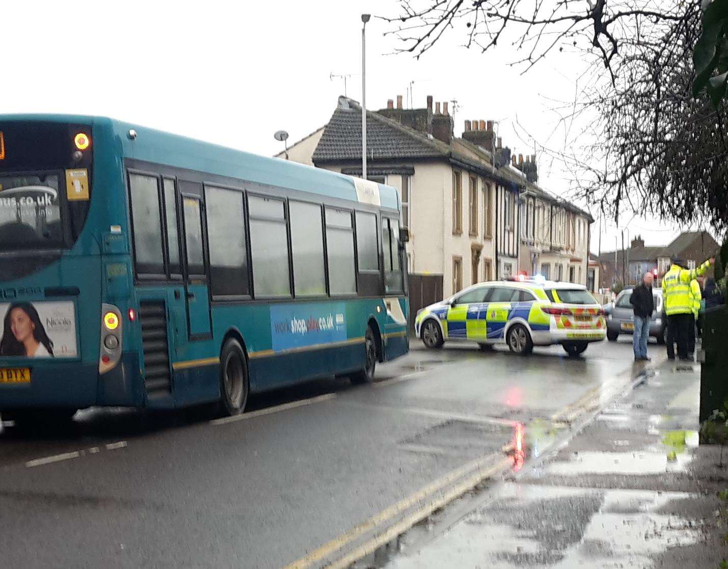 Traffic was turned down Stode Crescent and Winstanley Road