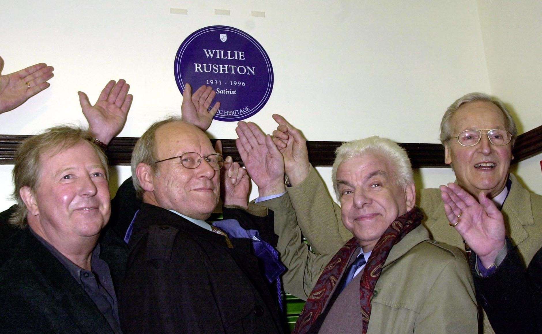 Tim Brooke-Taylor with Graeme Garden, Barry Cryer, and Nicholas Parsons (John Stillwell/PA)