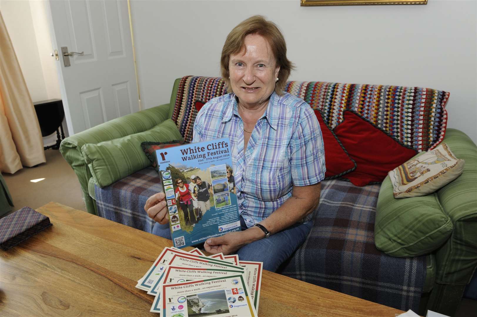 Margaret Lubbock, chairman of the White Cliffs Ramblers in 2014