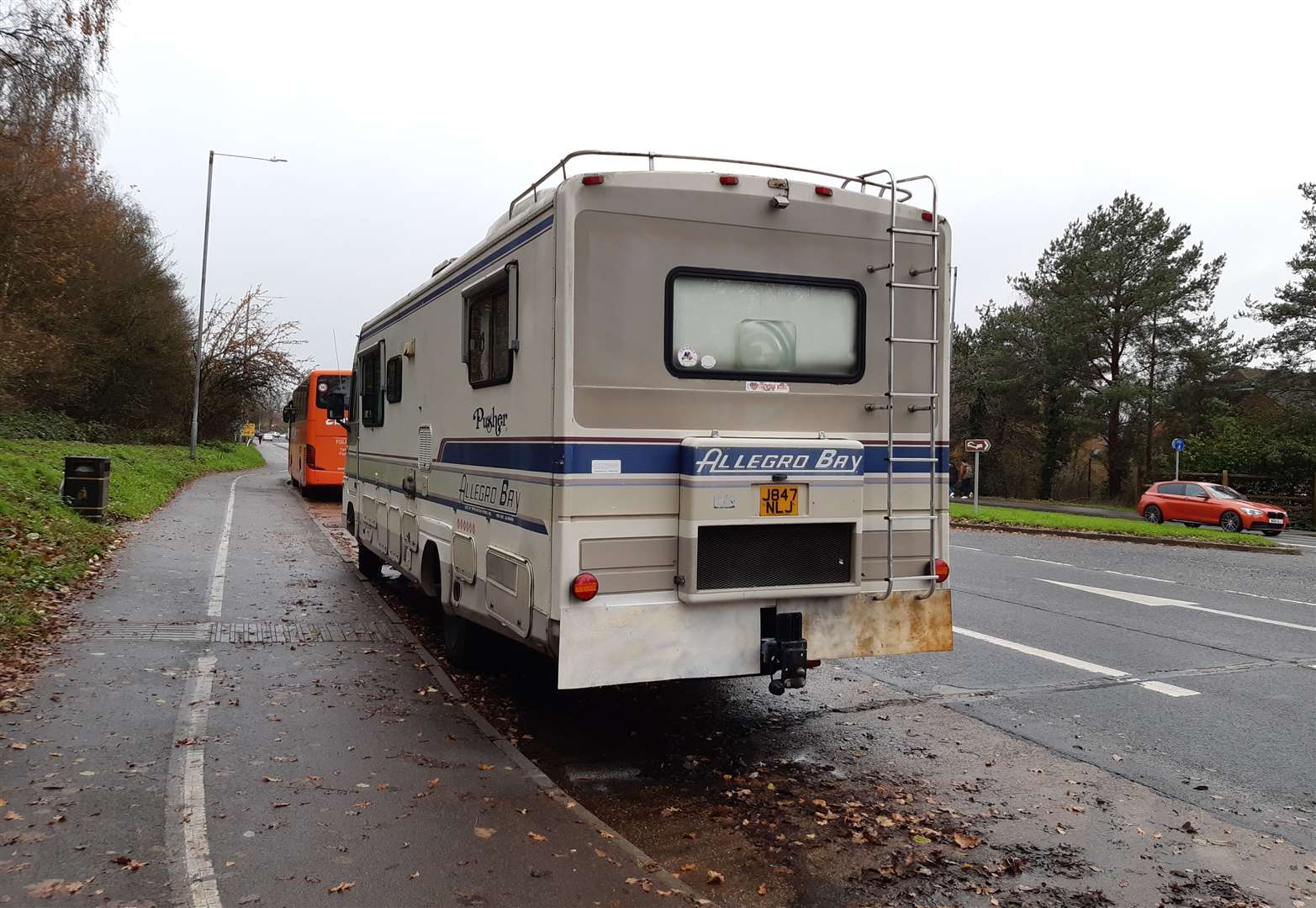 There are no signs in the layby banning overnight parking