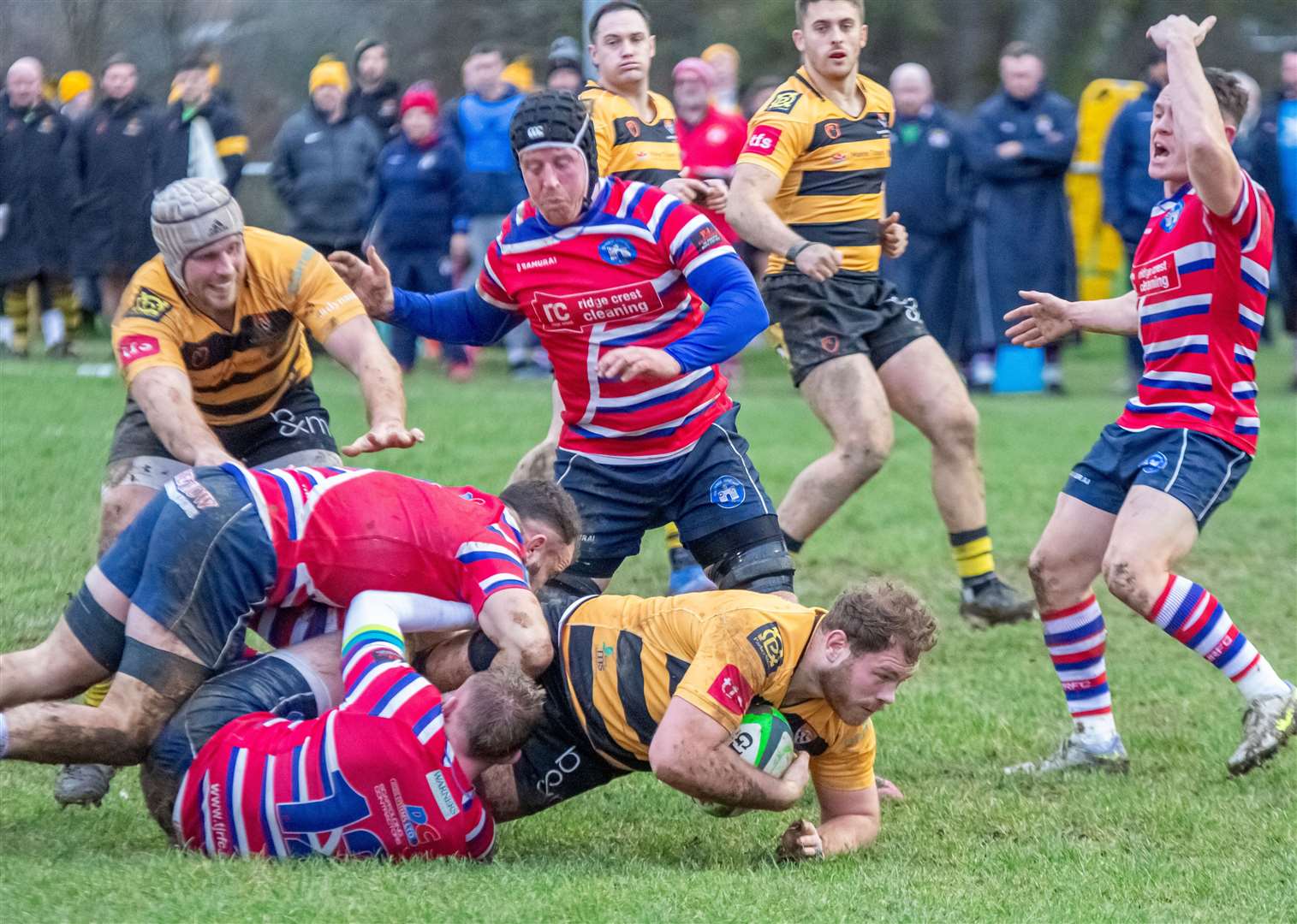 Canterbury’s Tyler Oliver goes to ground. Picture: Phillipa Hilton