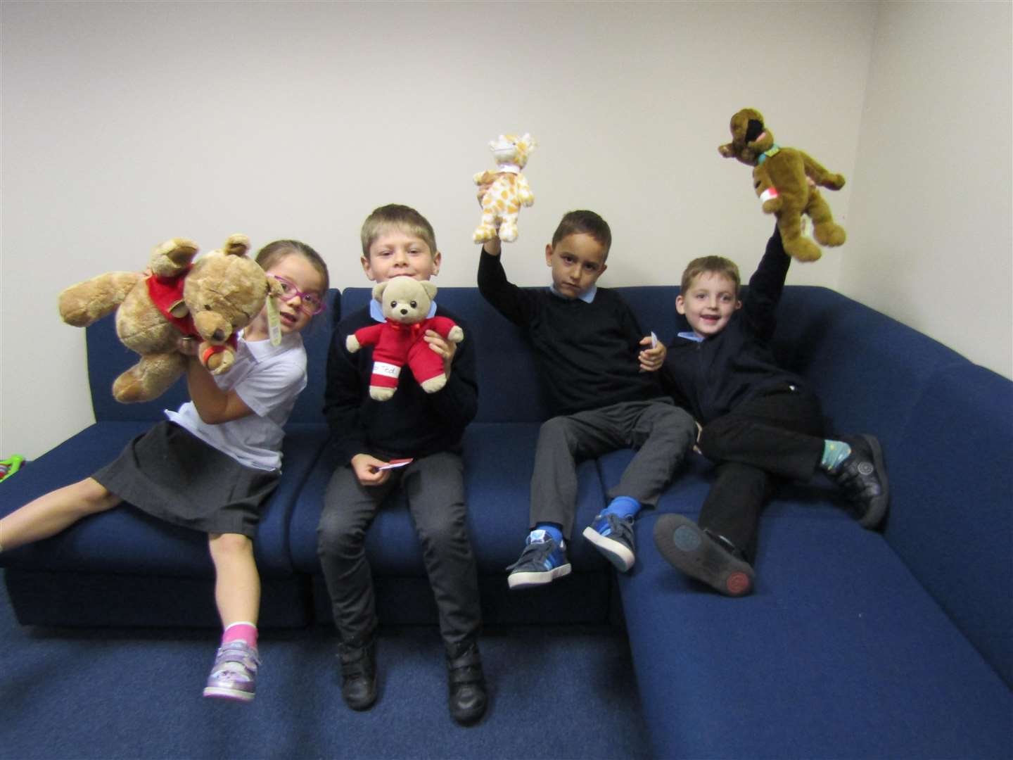 Isobella Lincoln(left to right), Finley Scott-Walker, Joshua Seicheli and Joe Ashmore with their furry friends (4468640)