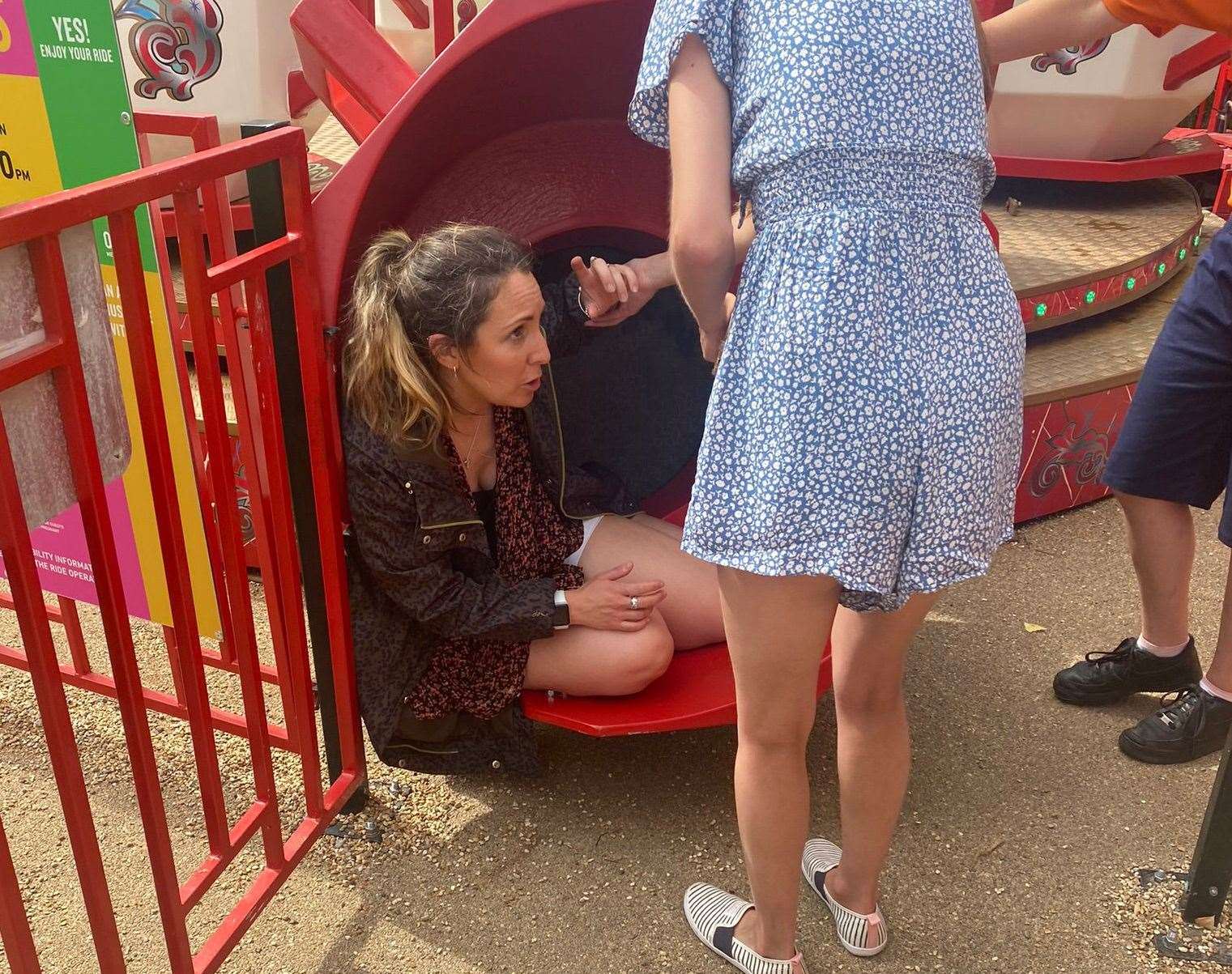 Kate Davies suffered blurred vision and bruising after the incident at Dreamland. Picture: Kate Davies