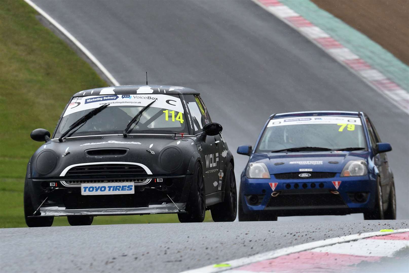 Chris Reade, from Dartford, finished second in class and third overall in the MSVT Trackday Championship race in his Mini Cooper. He races for Brands Hatch-based Wolf Motorsport. Picture: Simon Hildrew