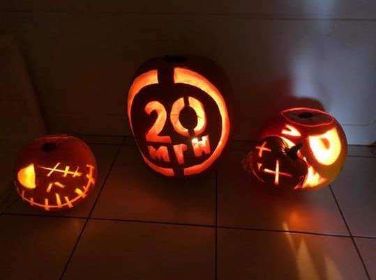 The pumpkins carved by children as part of the Dartford Safer Roads campaign.