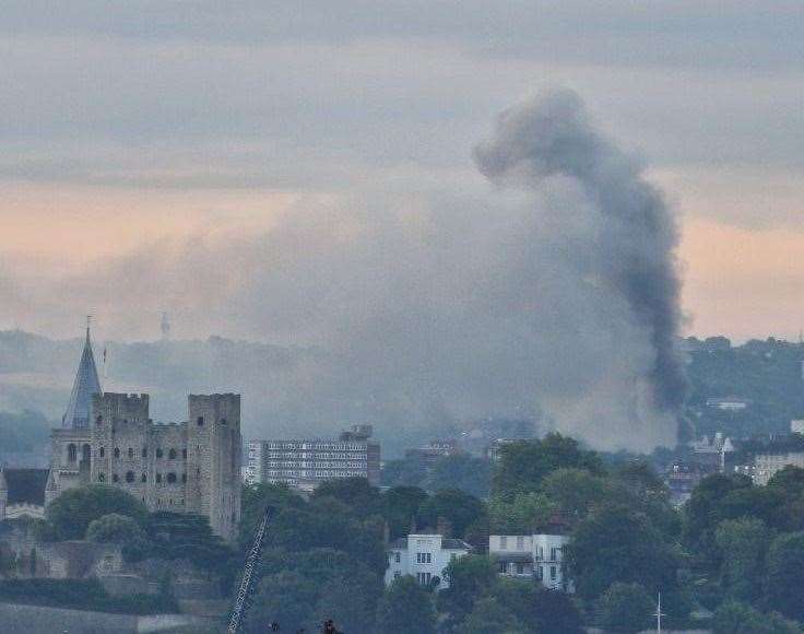 The rising smoke was spotted from afar this morning. Picture: Sammie Carter