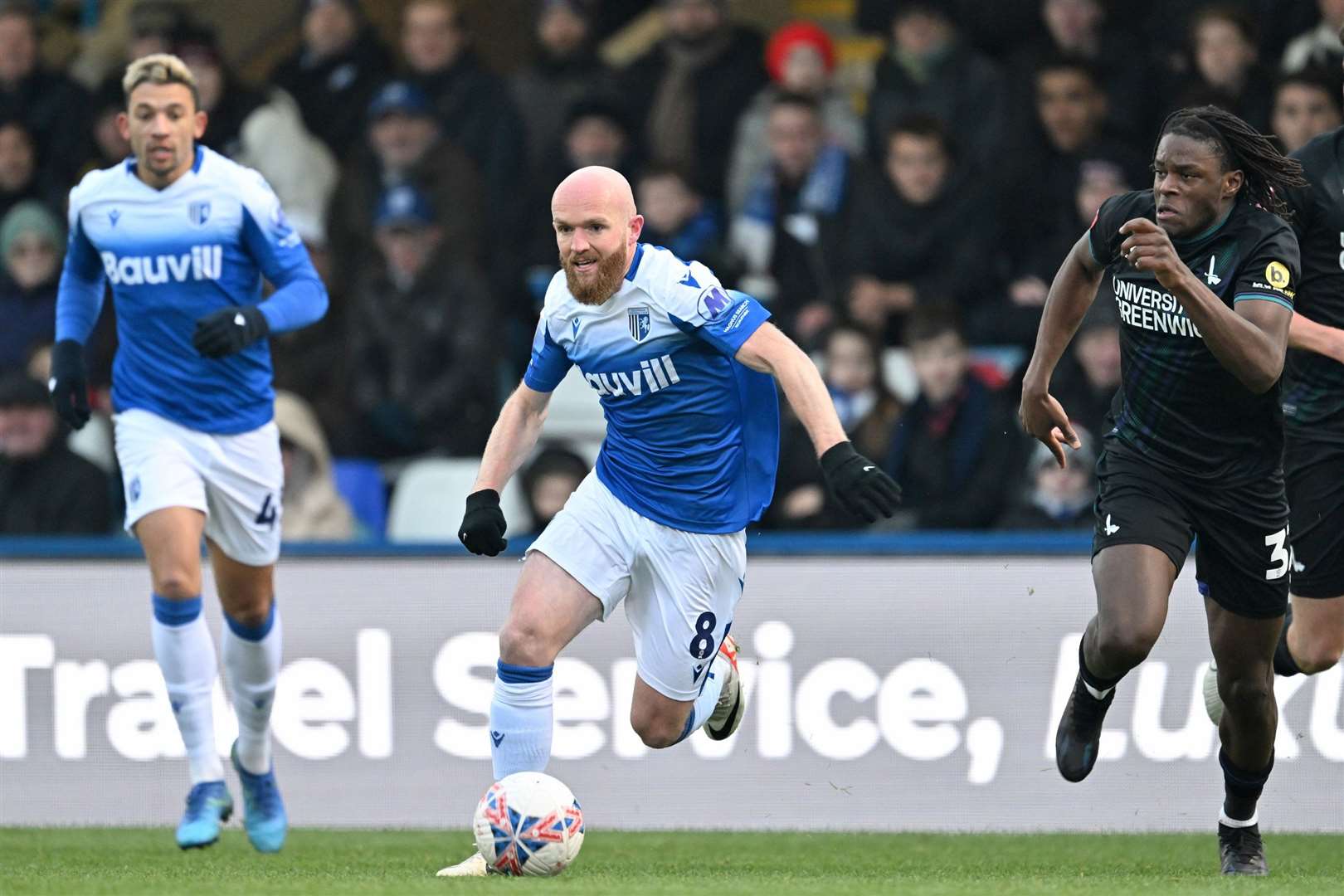 Jonny Williams up against Charlton Athletic in the FA Cup Picture : Keith Gillard