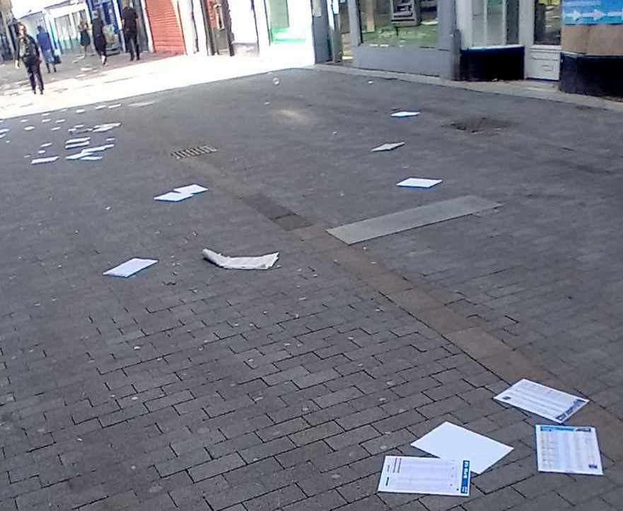 Betting slips in Week Street, Maidstone. Picture: Dirk Wickenden