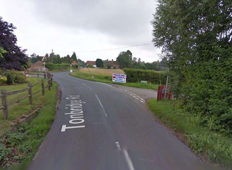 Tonbridge Road, near where the flooding has been reported