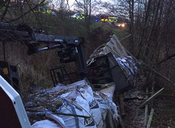 The scene of the crash. Picture: Kent Police roads