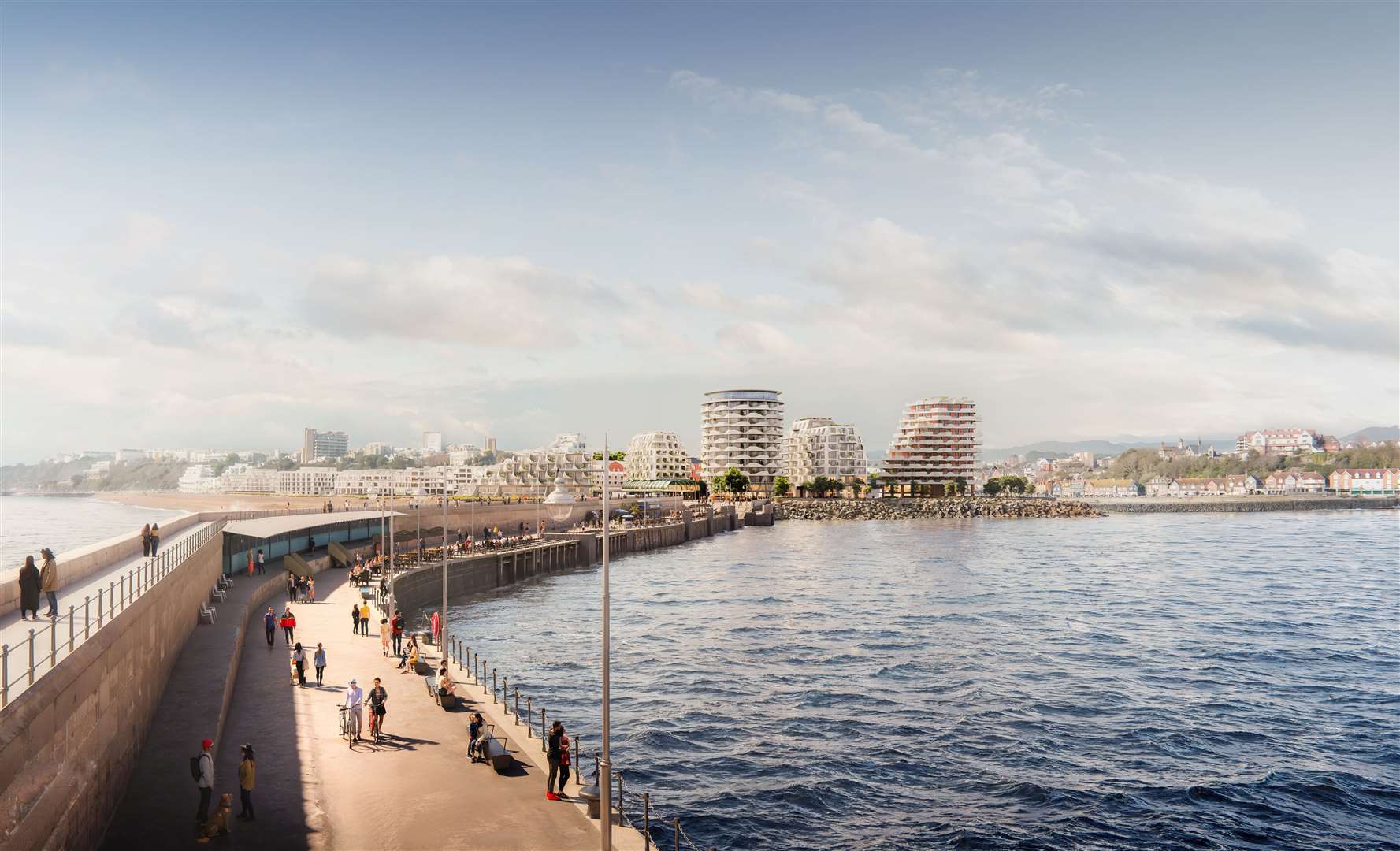 New designs for the Folkestone harbour redevelopment were revealed. Picture: FHSDC