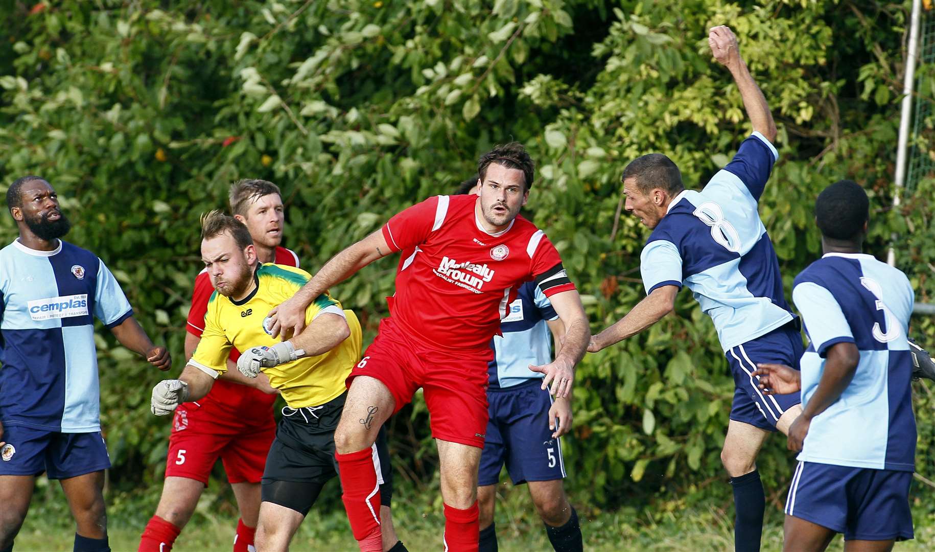 Hollands & Blair's captain fantastic Callum McGeehan has impressed in both boxes this season Picture: Sean Aidan