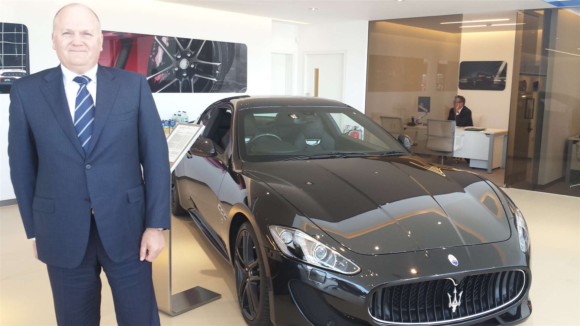 Motorline joint managing director Gary Obee at the new Maserati dealership in Maidstone