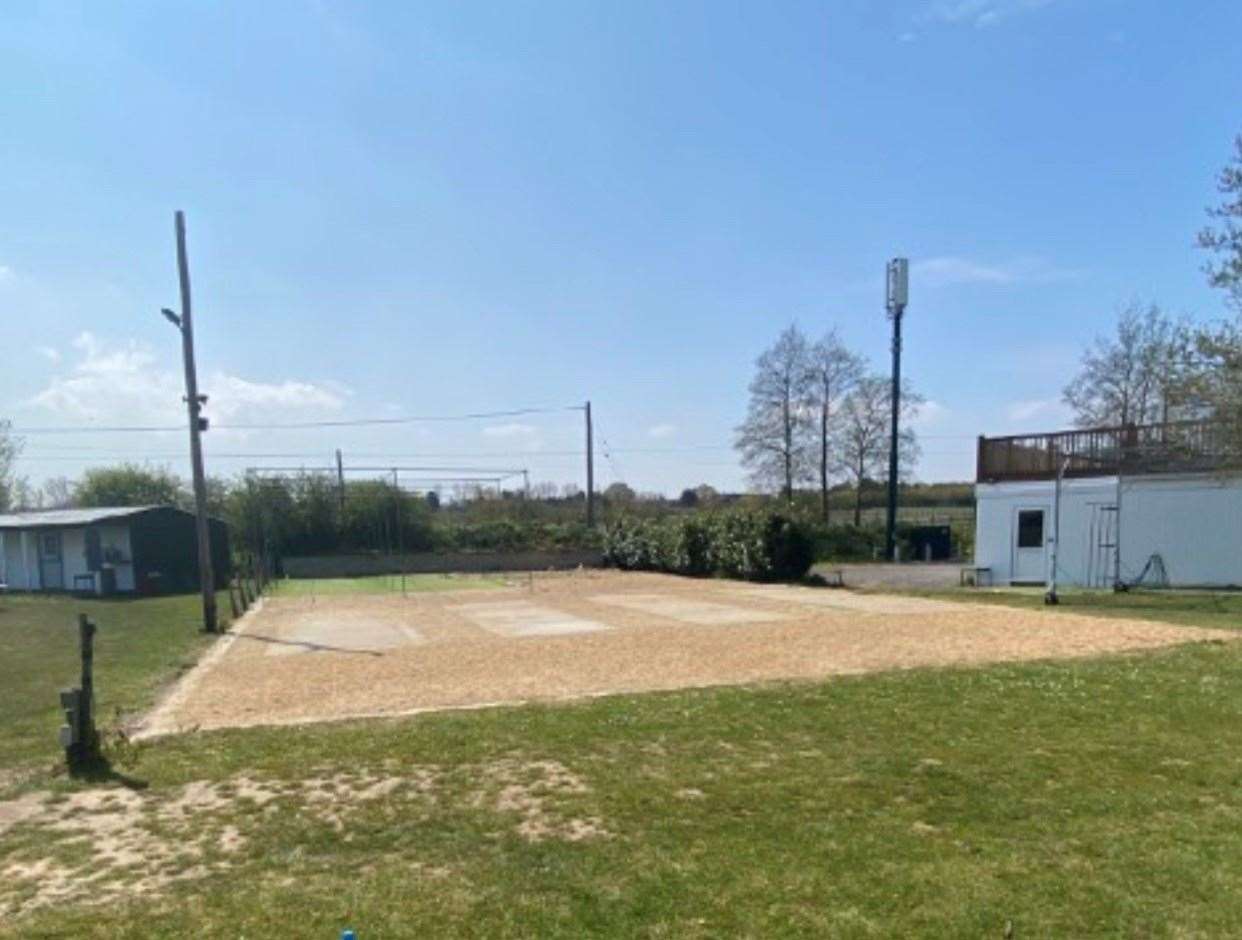 Last year, thieves stole the large patch of astro turf during the first lockdown. Picture: Upchurch Cricket Club