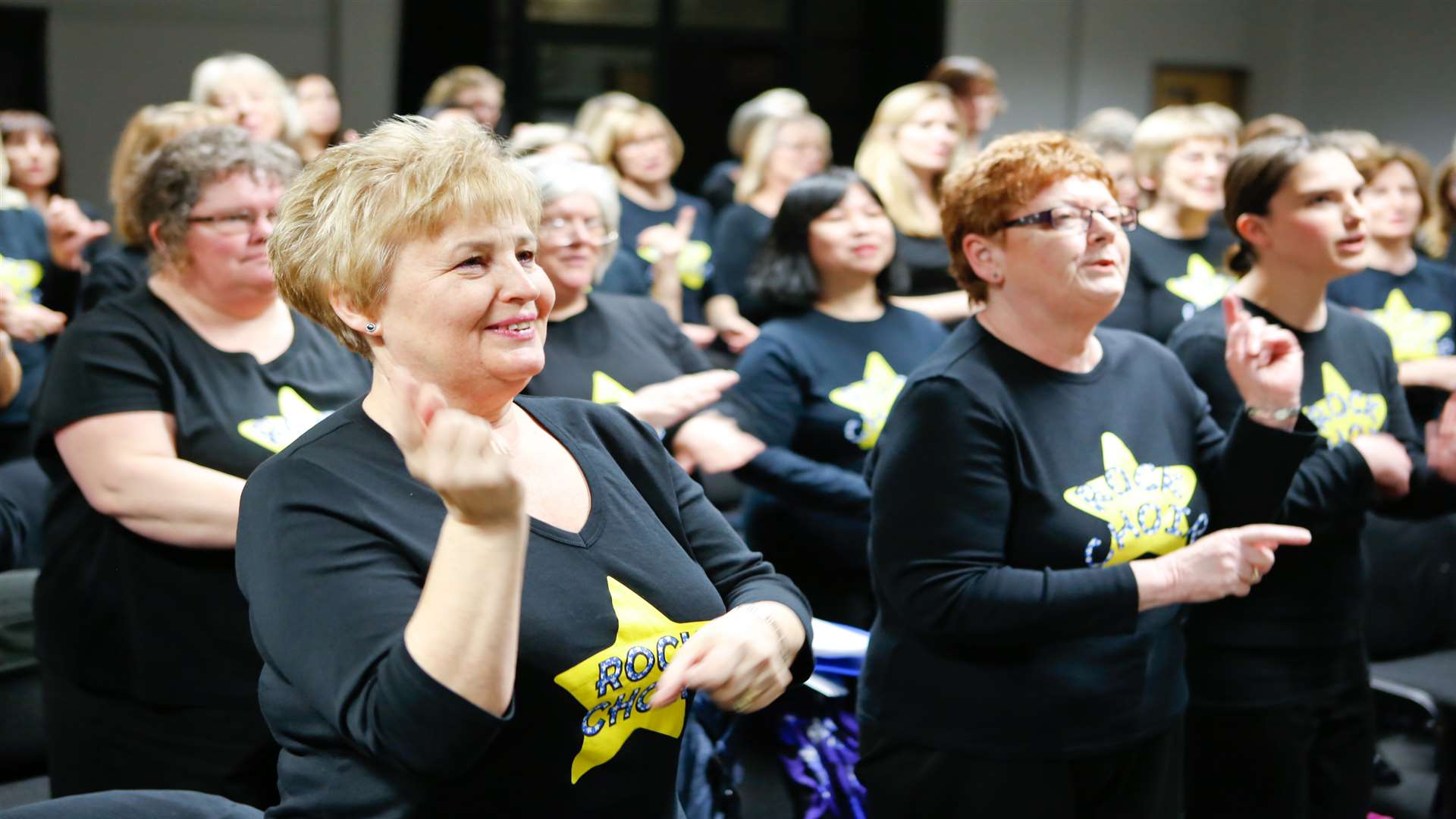 Maidstone Rock Choir rehearse