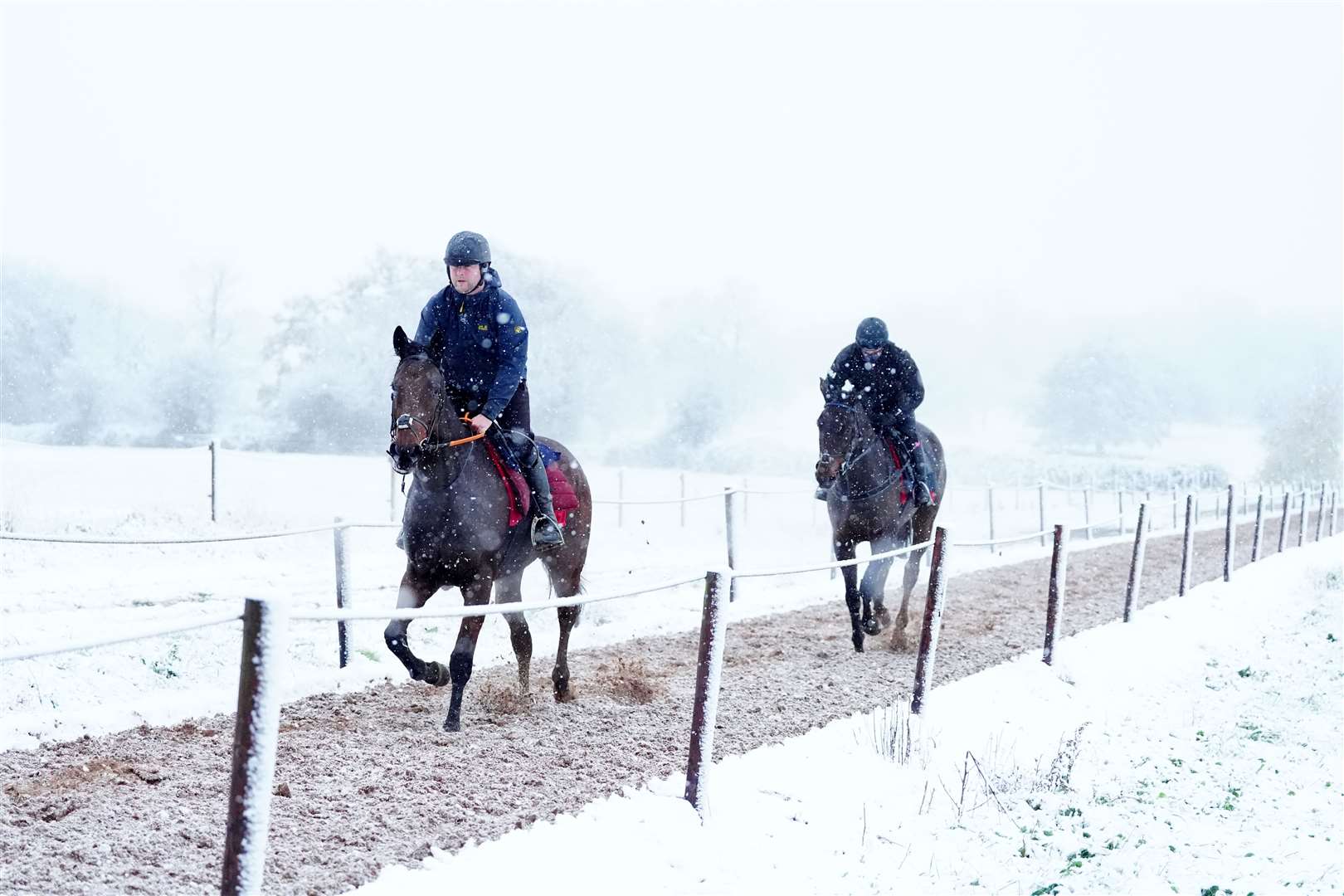 Wintry conditions have been seen across the UK (PA)