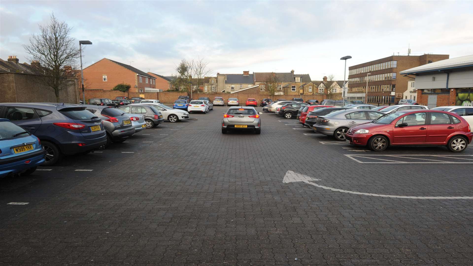 The Aldi car park in Duncan Road, Gillingham.