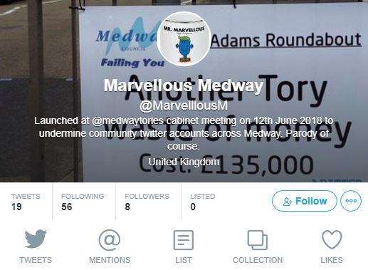 The Marvellous Medway account on Twitter was set up immediately after the council meeting