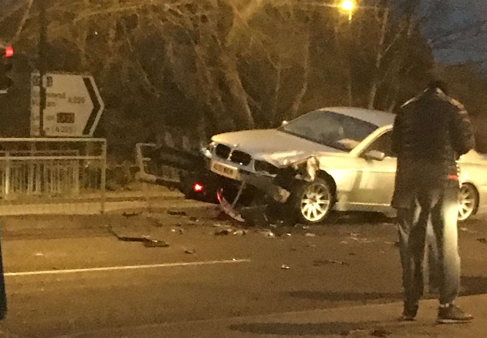 The crash on the junction between the B2108 and A226 Gravesend Road in Strood (6371039)