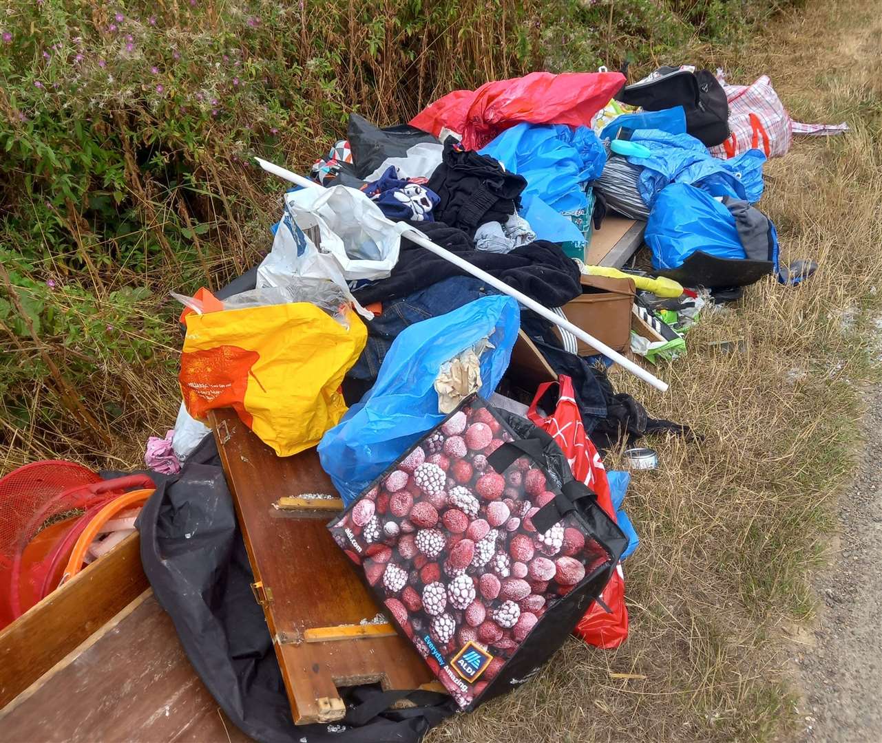 The second dump in Great Chart was found close to the first, and both were linked back to Kilndown Close. Picture: ABC