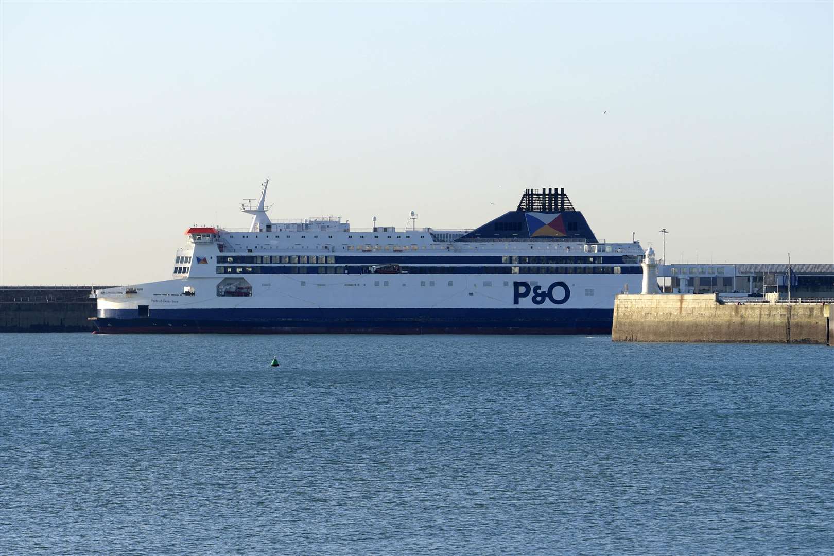 One of the three P&O ferries that is docked for the next few days. Picture: Barry Goodwin