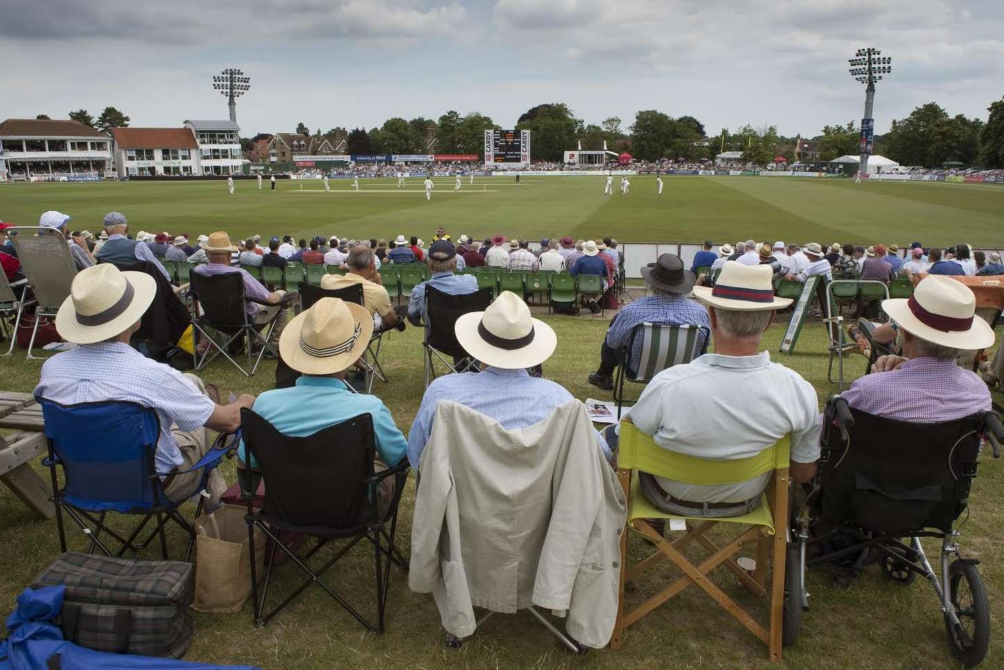 Taking in the action at the Spitfire Ground. Picture: Ady Kerry