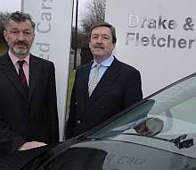 John and Geoffrey Fletcher at the dealership. Picture: Matthew Reading