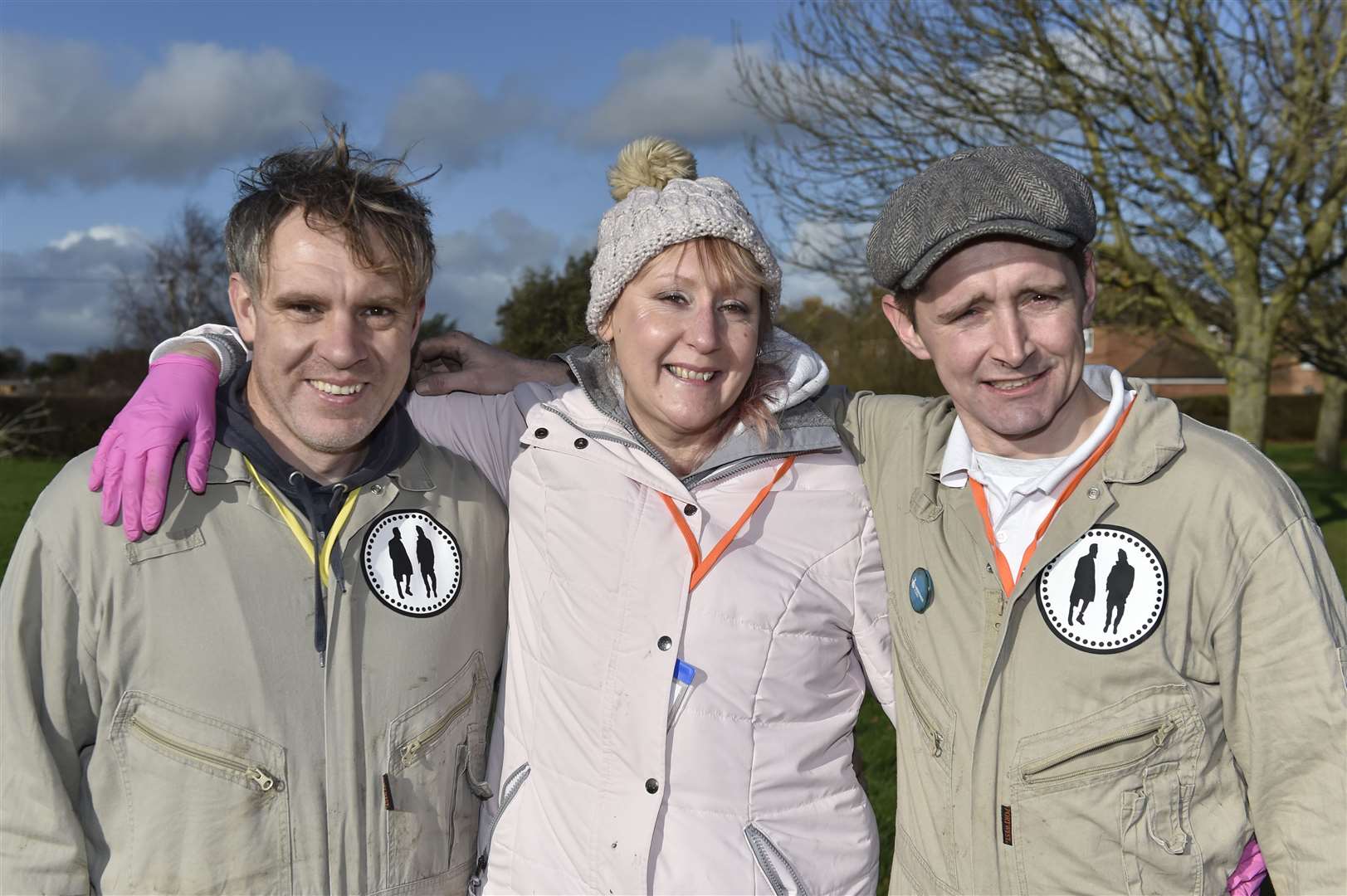 A metal detecting experience day at Sandwich Junior school with The History Project's Pete Fishlock, event assistant Sharon Powell and Geroge Chittenden. Picture: Tony Flashman