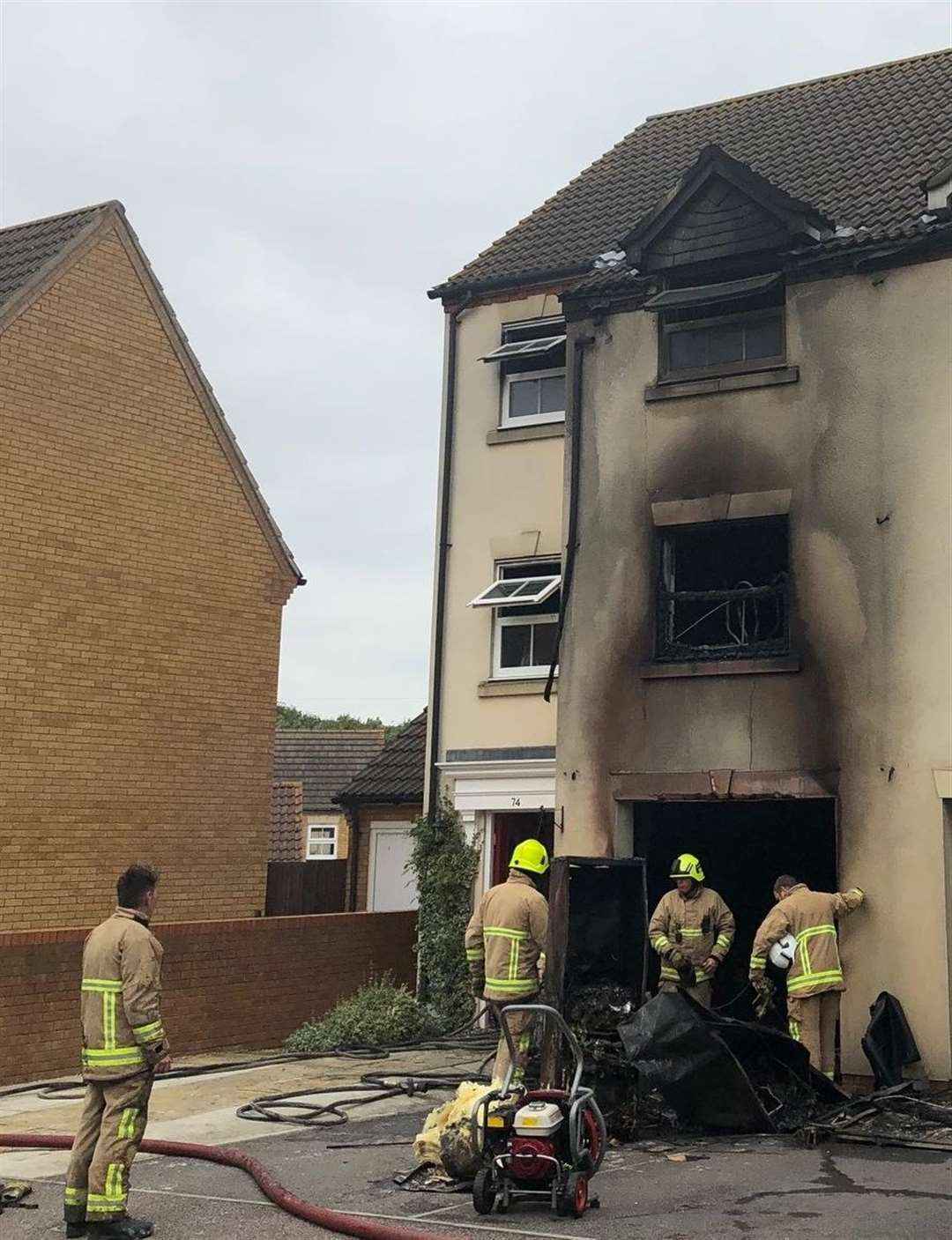 The damage from the fire in Monarch Drive, Kemsley. Picture: Sabina Kazancevova