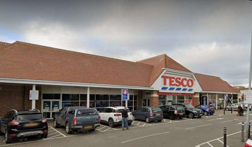 Jason Cousins has been banned from the Tesco store in Manston. Picture: Google Maps