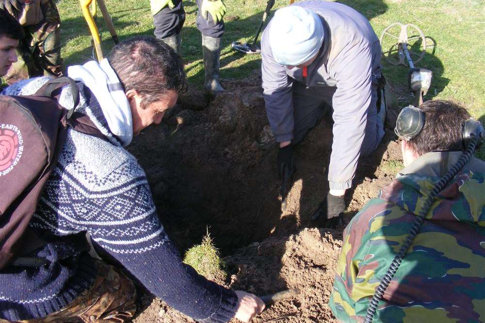 Where the artefacts were found, next to the A20