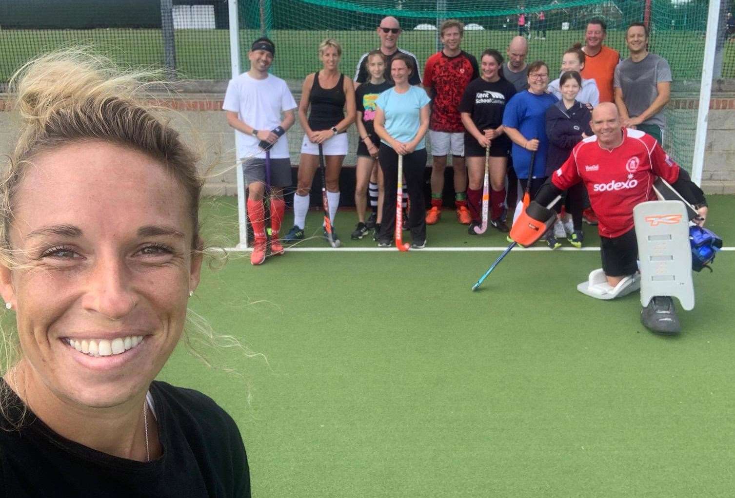 Susannah Townsend at Canterbury HC's Back to Hockey session on Sunday.