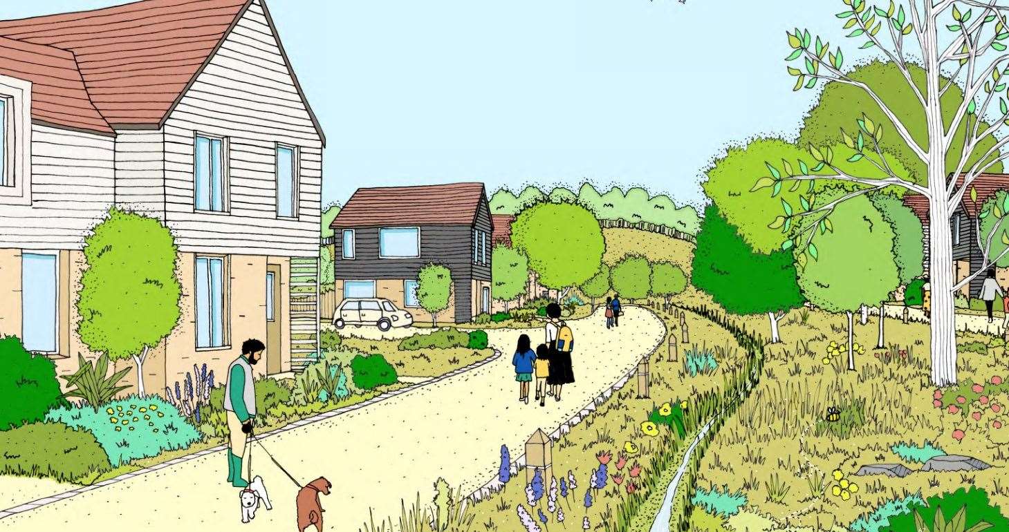 The Cotton Hill development includes plans for 140 homes in Hamstreet, near Ashford. Picture: Hallam Land Management