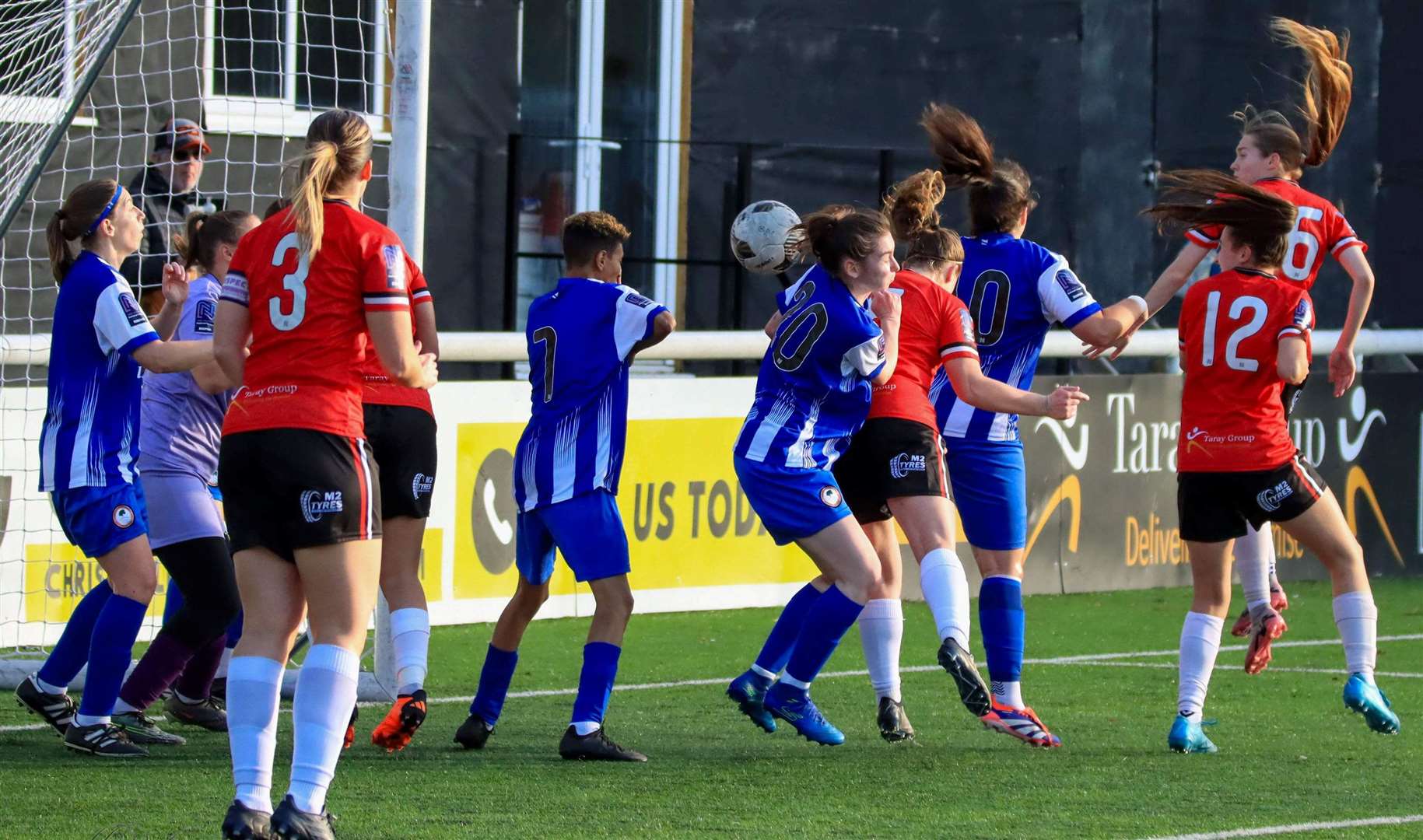 Ellie Perkins scores the only goal in Chatham Town Women’s 1-0 weekend home win. Picture: Allen Hollands