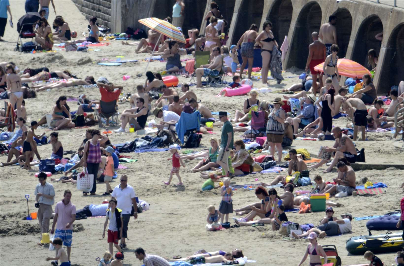 People are expected to flock to the beach to enjoy the weather. Stock image