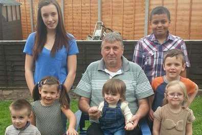 David Irving with his grandchildren