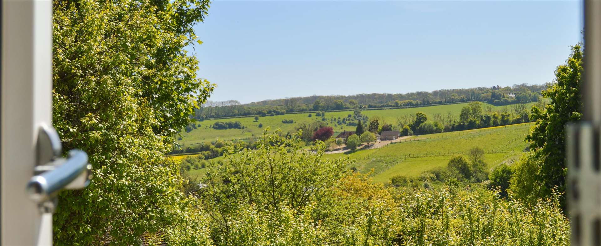 There are views over the Elham Valley