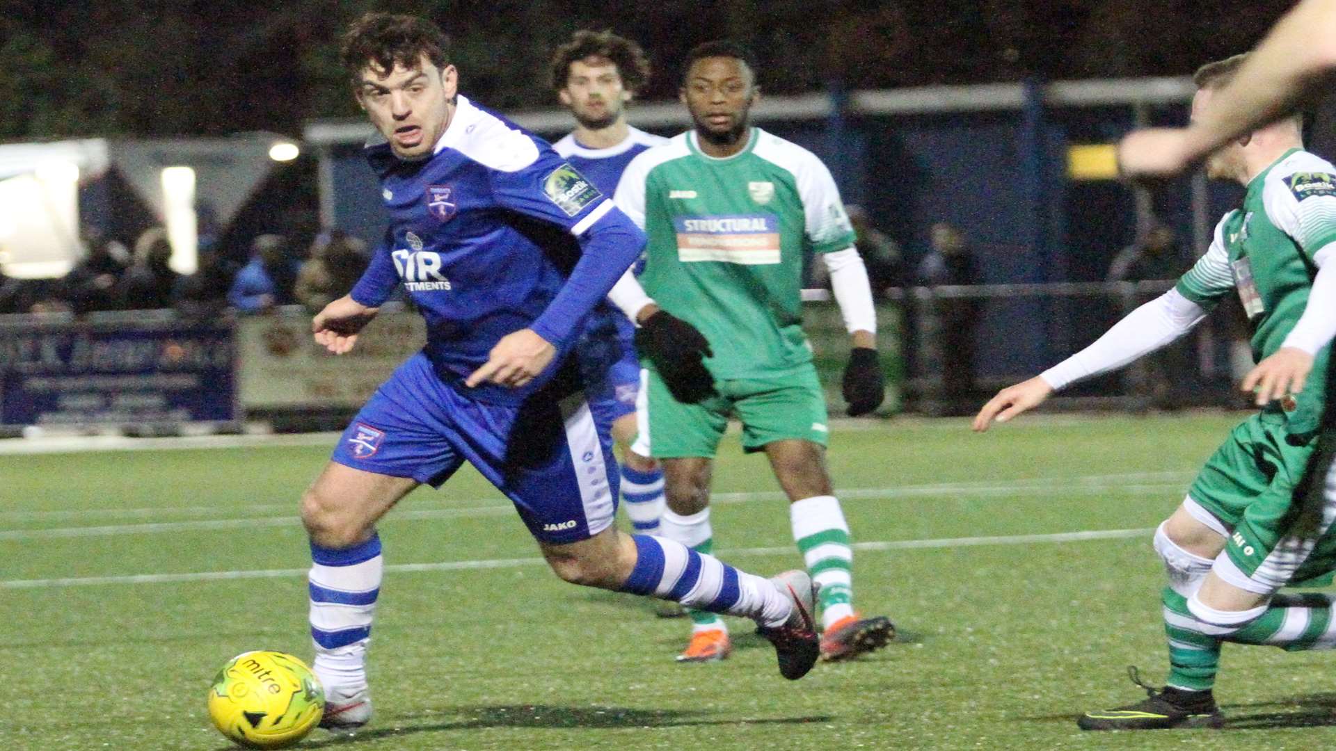 Jack Evans scored Margate's late equaliser at Leiston Picture: Don Walker