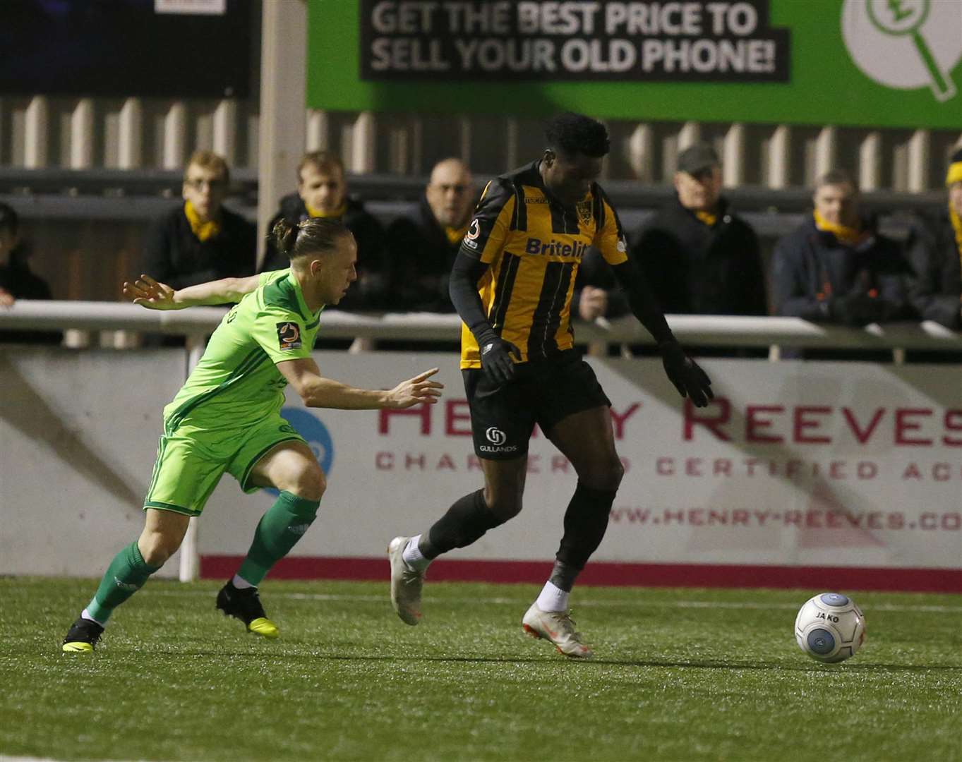 Justin Amaluzor gets at the Halifax defence on his home debut Picture: Andy Jones