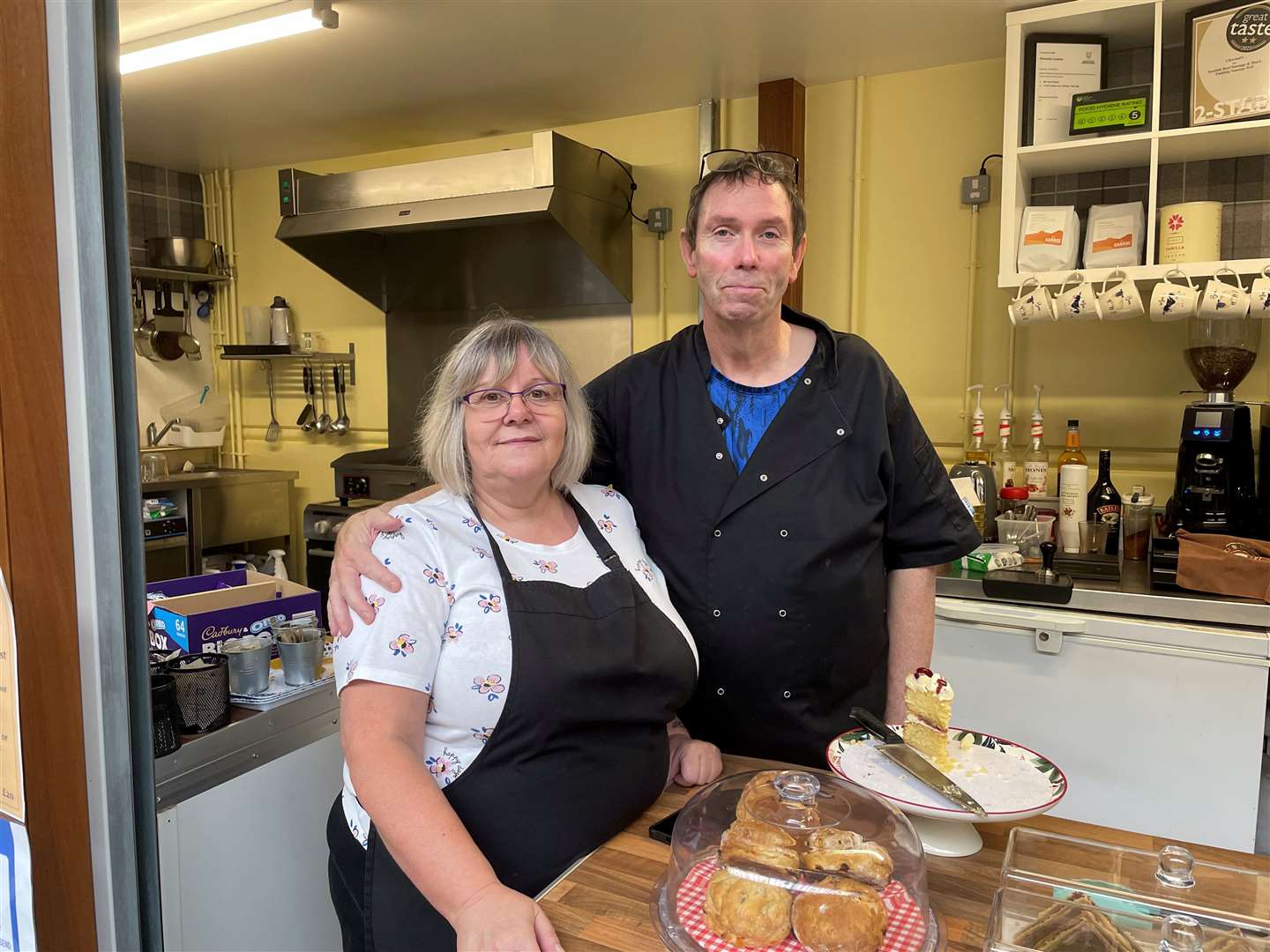 From left: Faye and Rob have welcomed the news